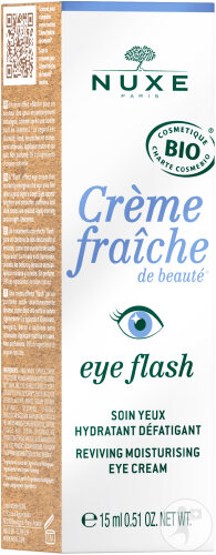Nuxe Crème Fraîche De Beauté Eye Flash Moisturizing Anti-Tiring Eye Care Organic Tube 15ml