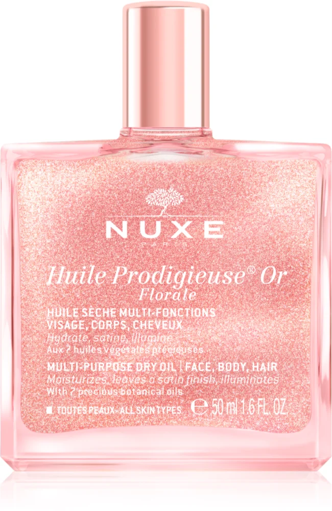 Nuxe Huile Prodigieuse Or Florale multifunctional dry oil with glitter particles for face, body and hair
