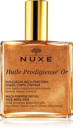 Nuxe Huile Prodigieuse Or multifunctional dry oil with glitter particles for face, body and hair