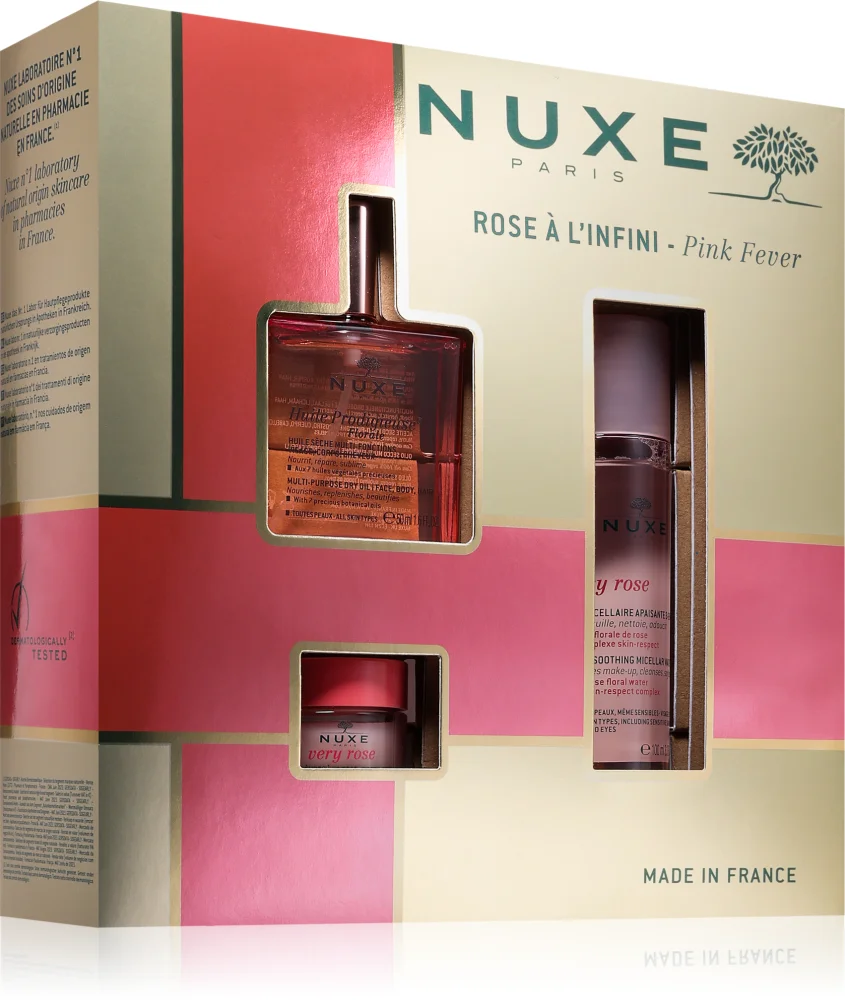 Nuxe Huile Prodigieuse Pink Fever Gift Set (For Face and Body)