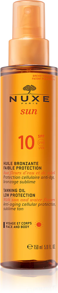 Nuxe Sun sun oil for body and face SPF 10