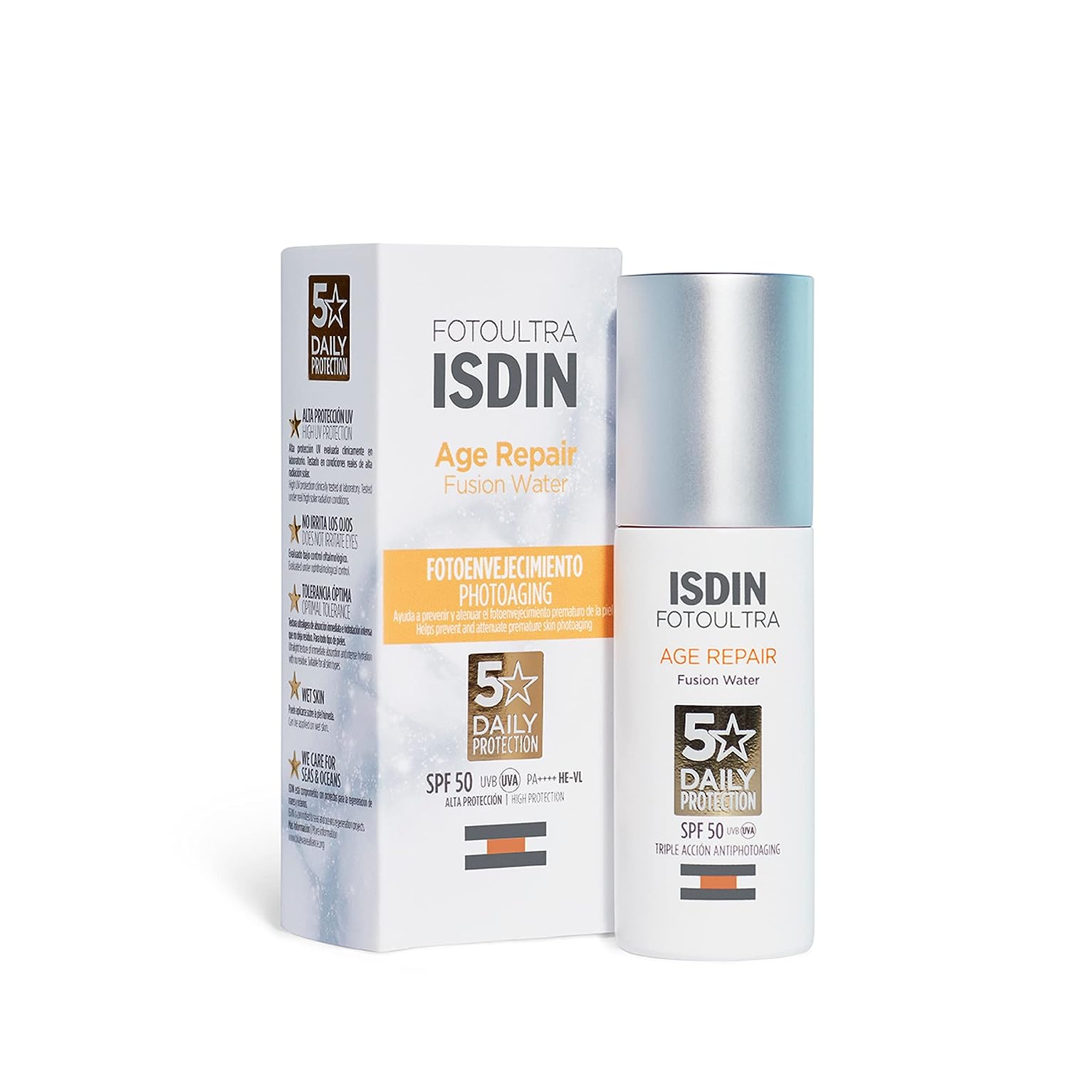 ISDIN Fotoultra Age Repair FW SPF 50 | Daily Sun Cream for Face | Triple anti-aging effect, 50 ml