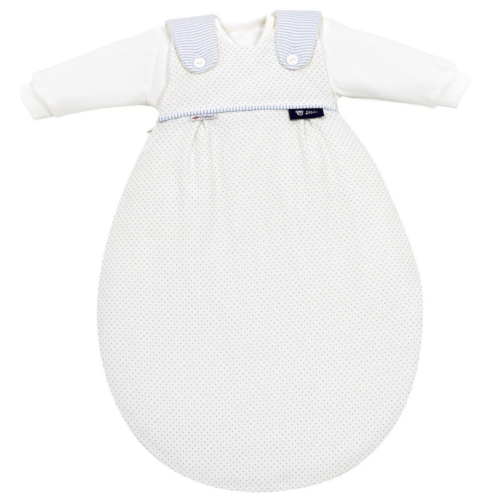 ALVI Baby Mäxchen Baby Sleeping Bag Sleep Sack Outlast 3 Pieces Little Dots Blue 50/56