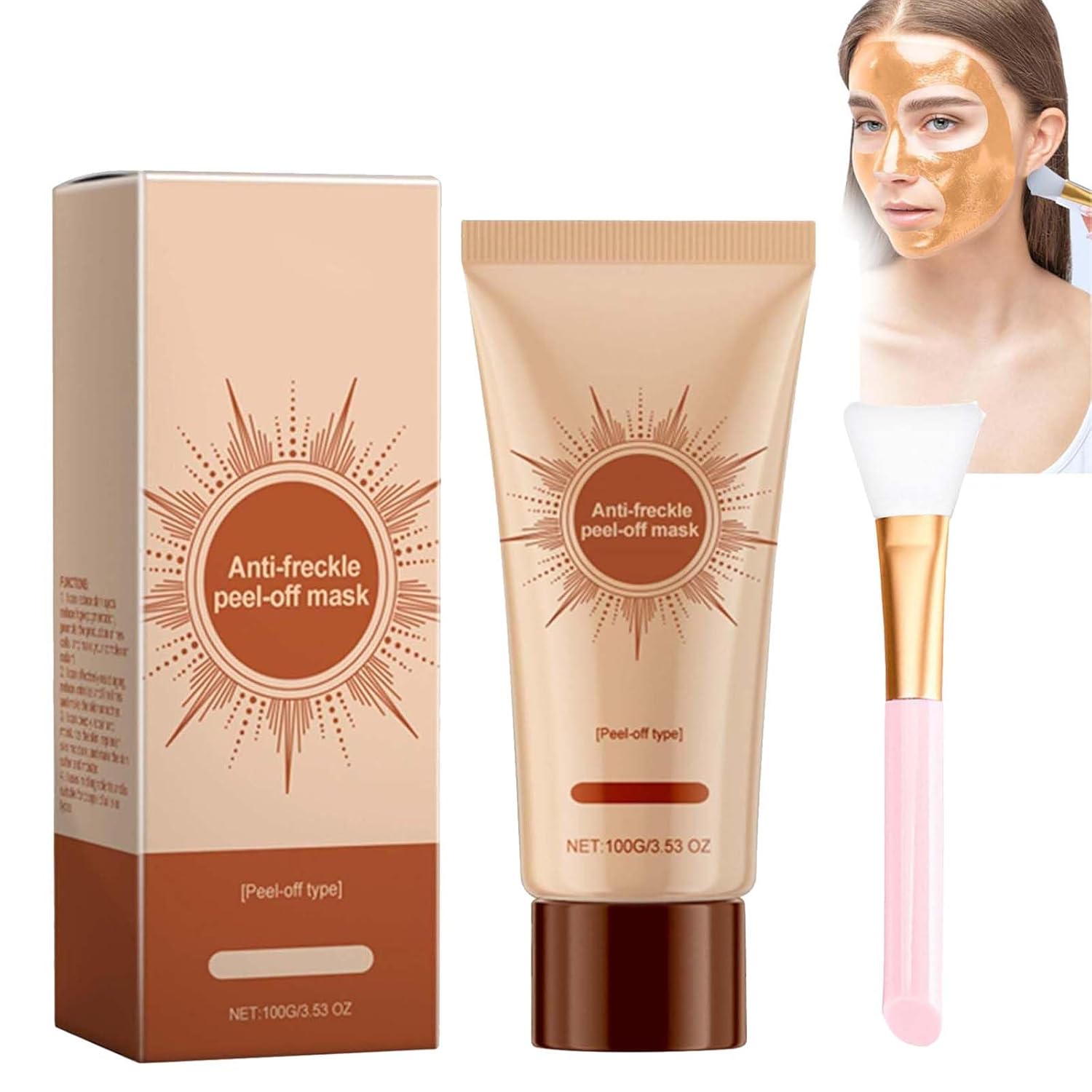 Parowu Brightening and Stain Remover Face Mask, Brightening Herbal Mask, Anti-Wrinkle Peel Off Face Mask, Deep Care and Pore Narrowing, for All Skin Types (1 Piece)