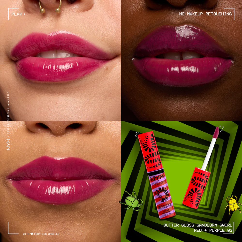 NYX Professional Makeup Beetlejuice Sandworm Swirl Illuminating Lip Gloss