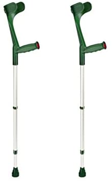 Light Metal Crutches Crutch Pair (Lh & Rh), Green