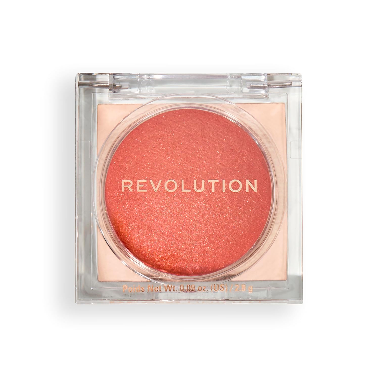 Revolution, Beam Bright Blush, Face Powder Blush, Easy to Blend & Buildable, Luminous Cheeks, Vegan & Cruelty Free, Orange Crush