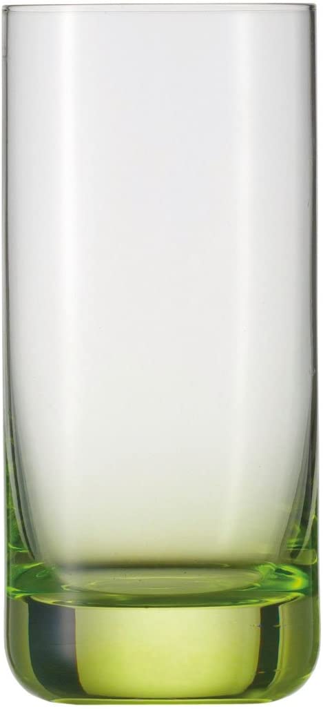 Schott Zwiesel Spots Neo Cup 42, Glass, Water Glass, Tumbler, Juice Glass, Set of 6, Neon Green, 320ml, 117205