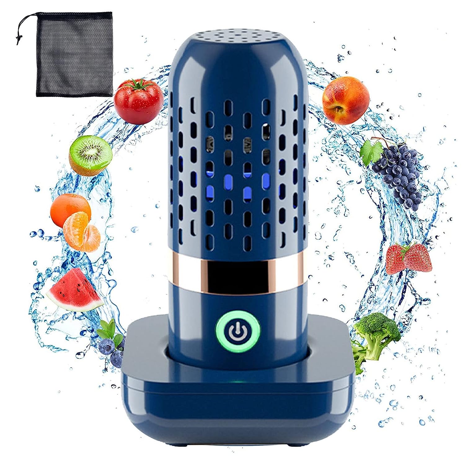 Fruit and Vegetable Washing Machine, Portable Wireless Disinfectant Machine for Household, IPX 7,3000 mAh, USB Rechargeable Food Cleaner, for Removing Pesticide Residues Fruit, Vegetables