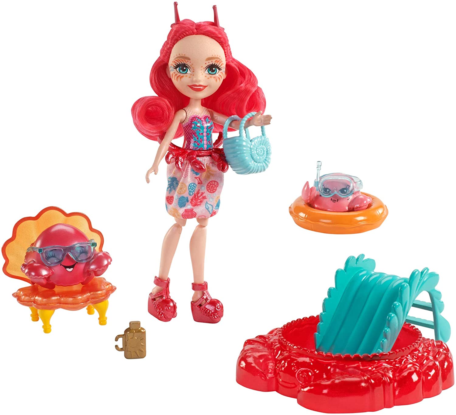 Mattel Ench Antimals Fkv60 Crab Girl Cameo Crab Doll