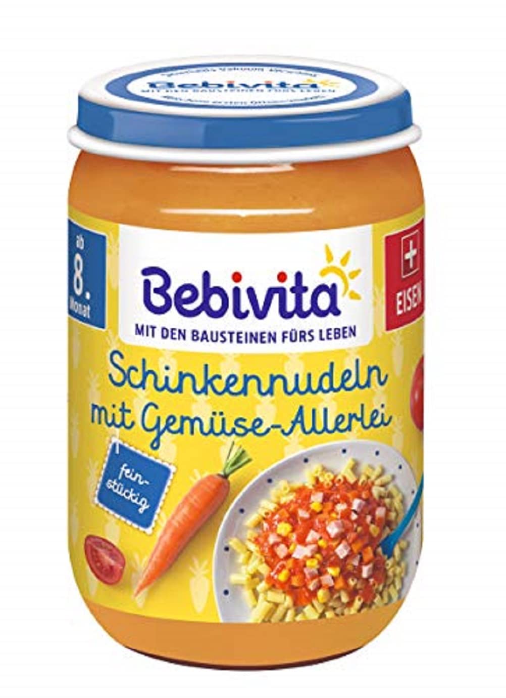 Bebivita Schinkennudeln mit Gemüse-Allerlei, 1er Pack (1 x 220 g)