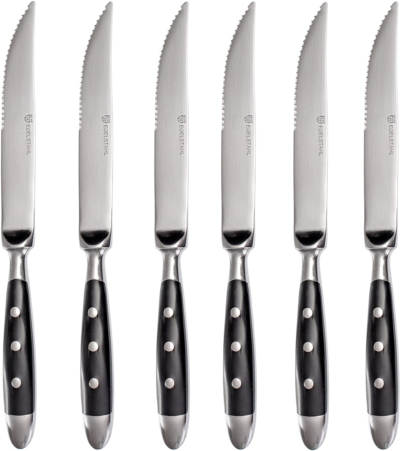 GRAWE GRÄWE Set of 6 steak knives series \'Nuremberg\' heavy forged design