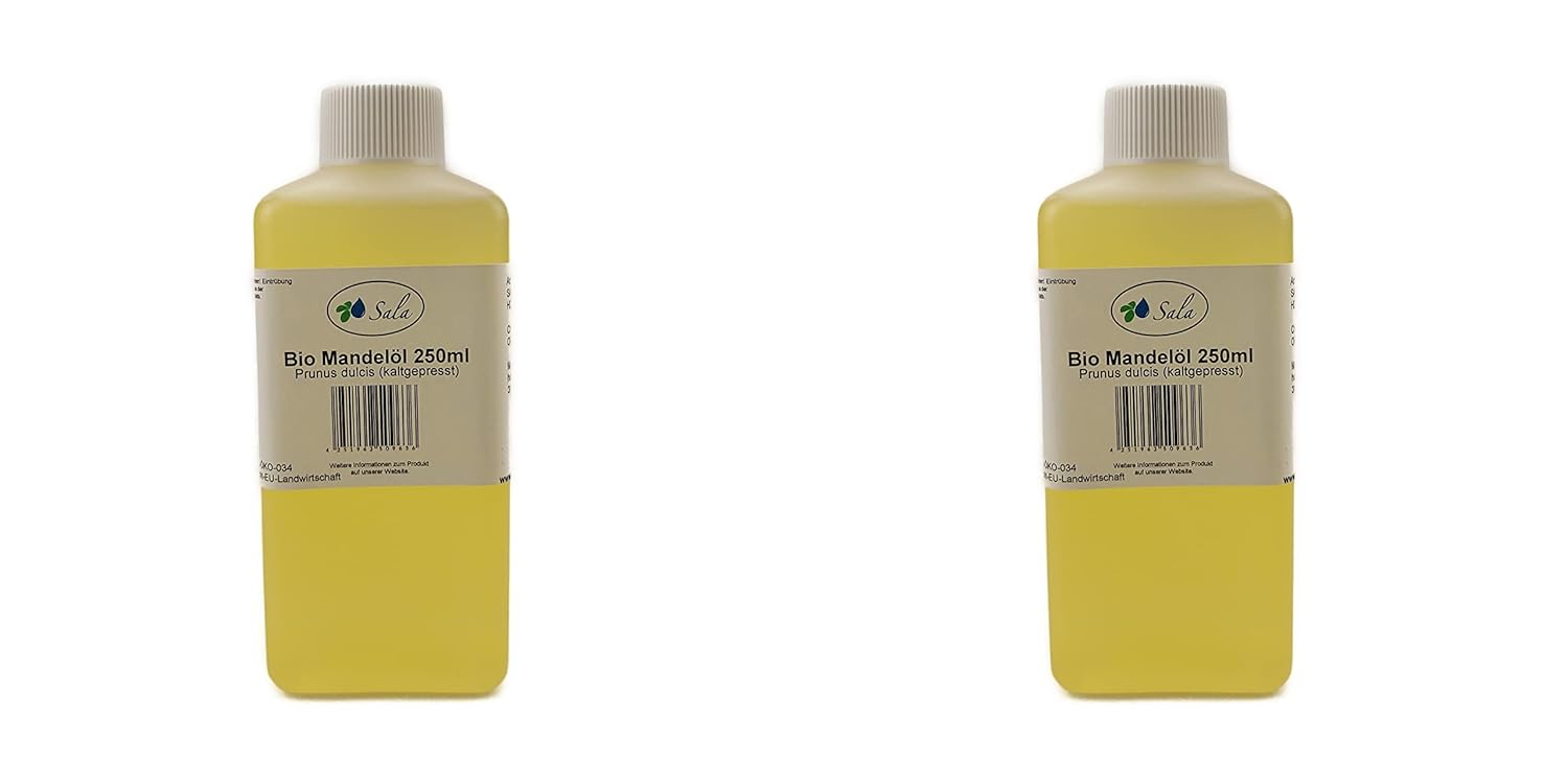 Sala Almond Oil Cold Pressed Organic (2 x 250 ml HDPE Bottle)