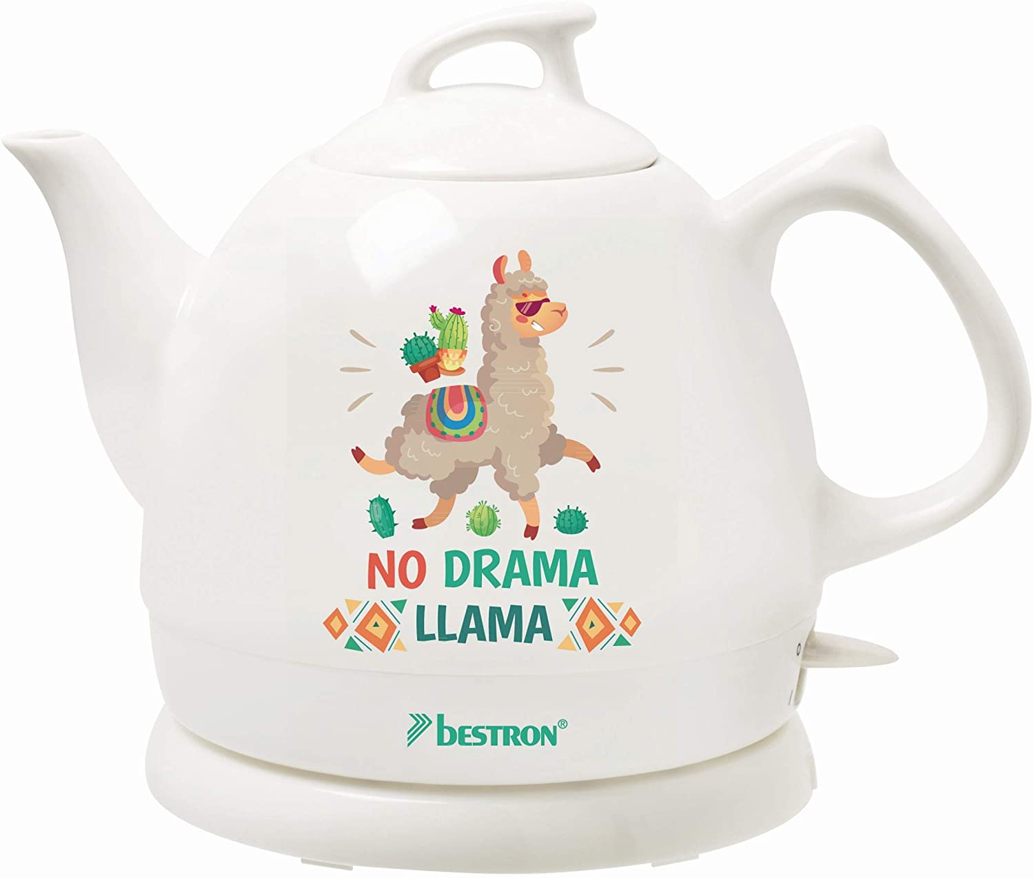 Bestron No Drama Llama Ceramic Retro Kettle 0.8 Litre Approx. 1800 Watt