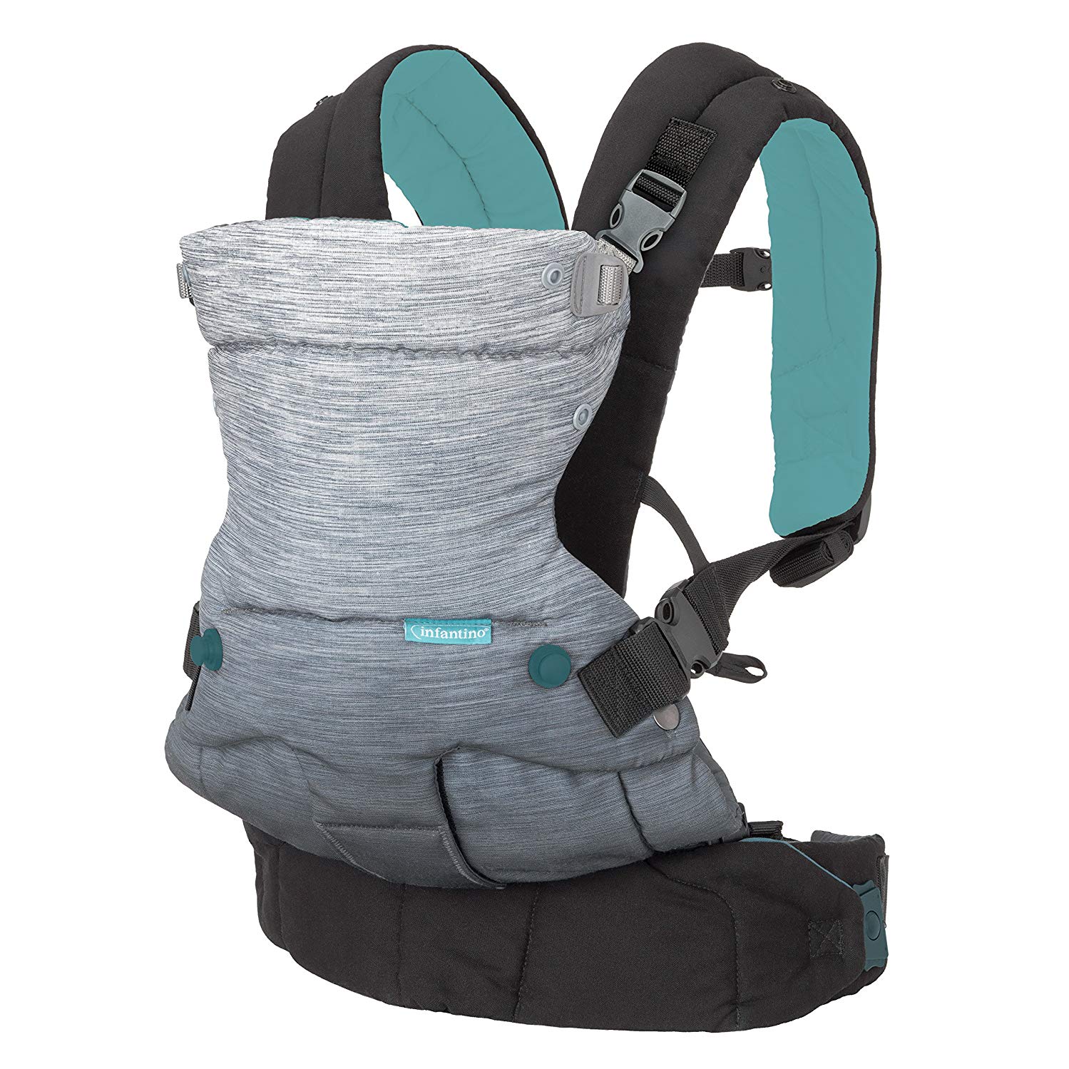Infantino Cuddle Up Ergnomic Baby Carrier with Hood, Baby Carrier, Grey