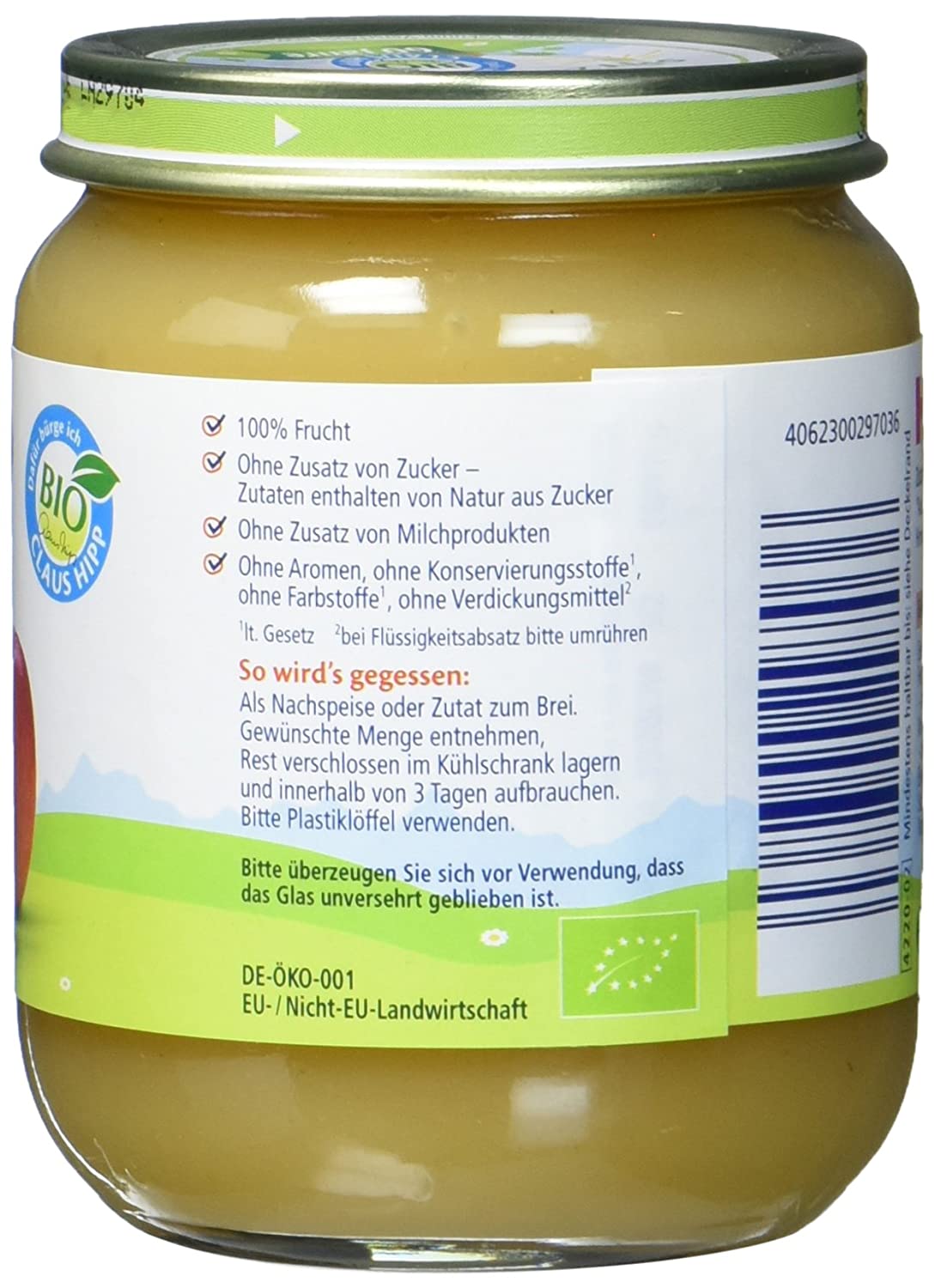HiPP Früchte Bio-Apfel, 1er Pack (1 x 125 g)