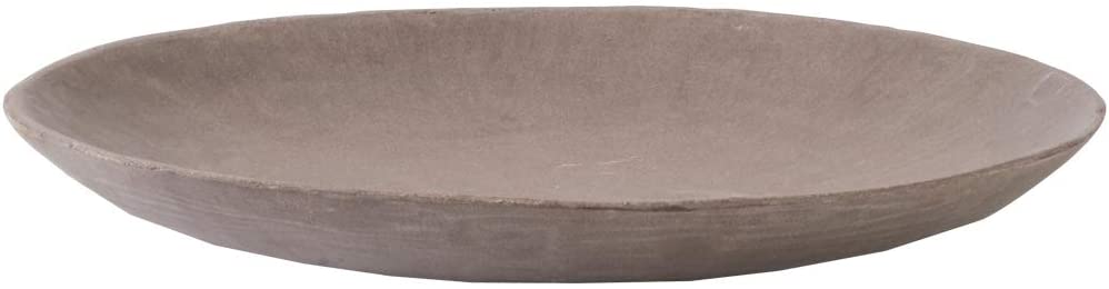 Varia Living Bowl made of polystone XL in stone look, large, modern decorative bowl in grey, diameter 65 cm, fruit bowl in concrete look, decorative tray in contemporary loft design, concrete