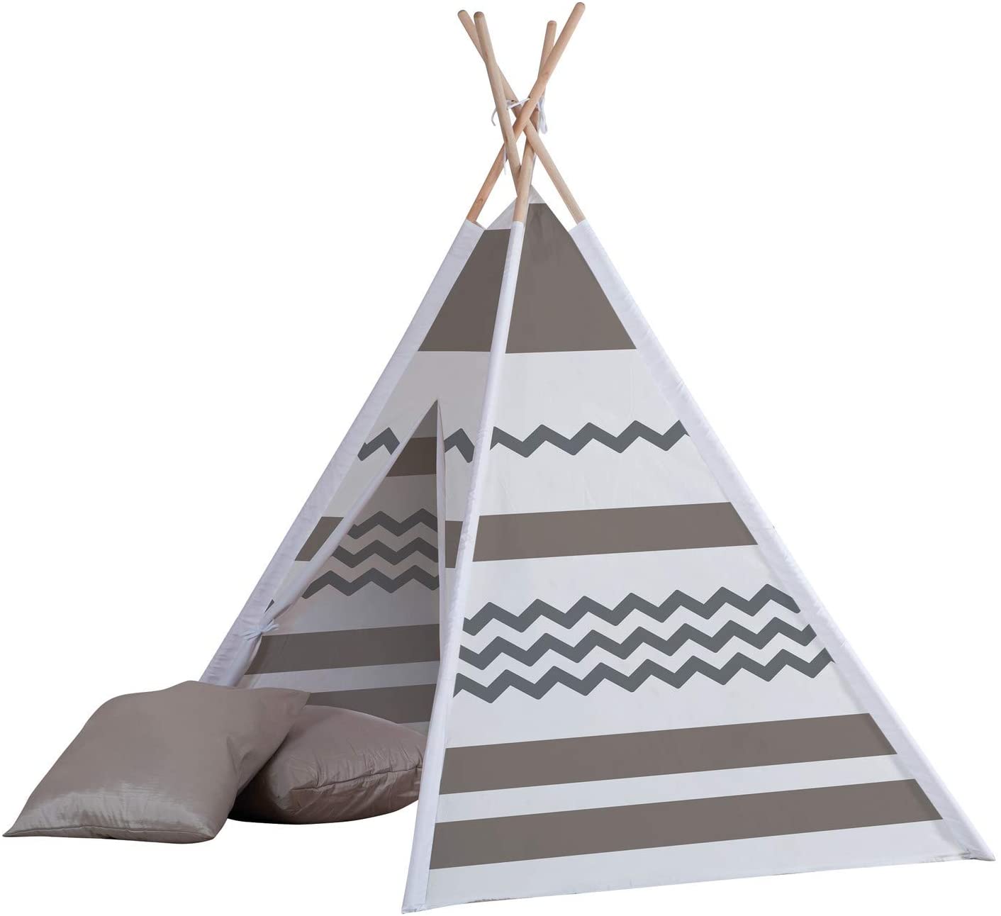 John 77102 Tipi Play Tent Grey / White / Brown