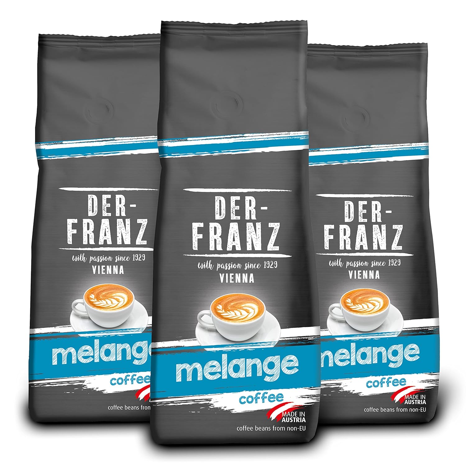 Der-Franz Melange Coffee Whole Bean 3 x 500g