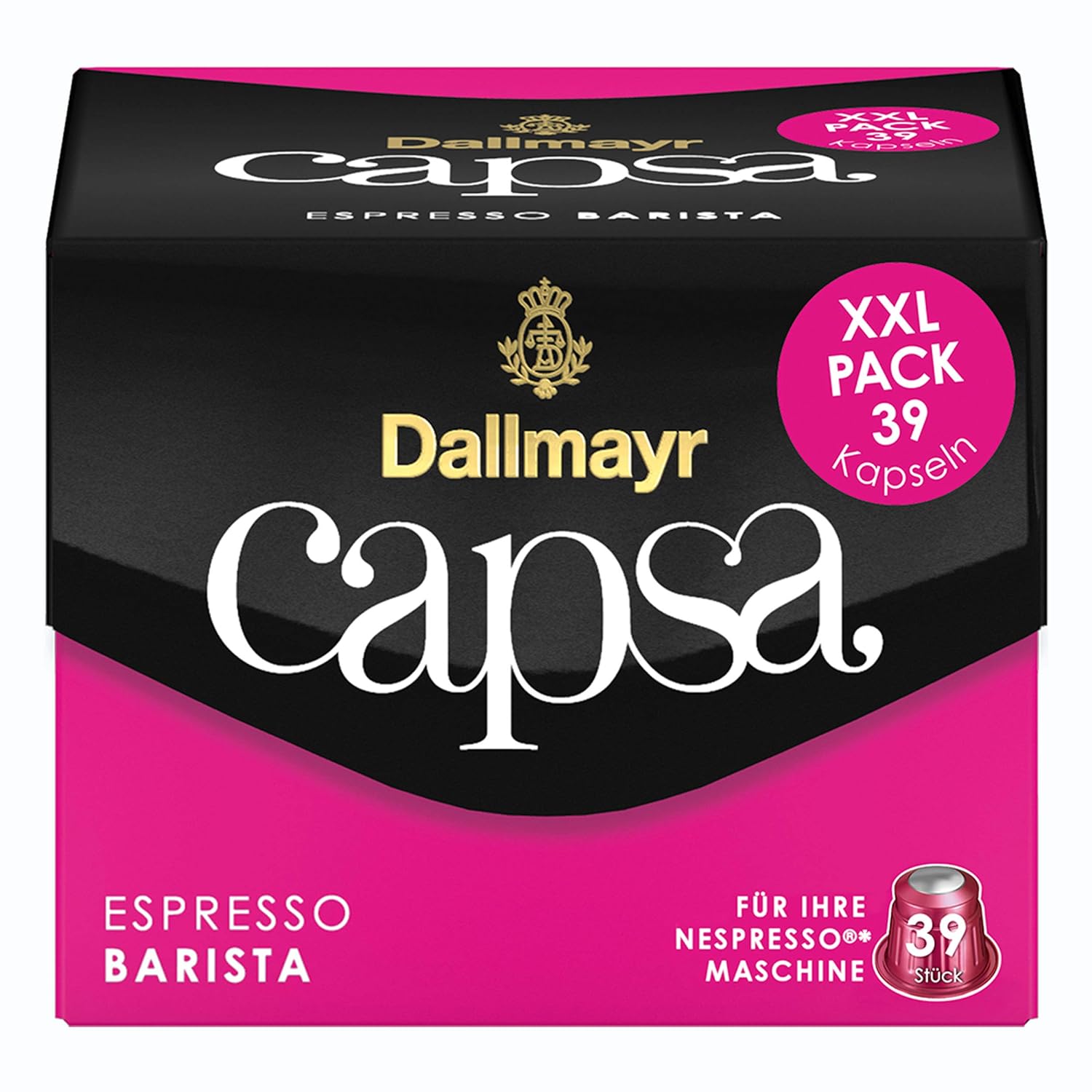 Dallmayr Capsa Espresso Barista XXL, Nespresso Compatible Capsule, Roasted Coffee, 390 Capsules of 5.6 g