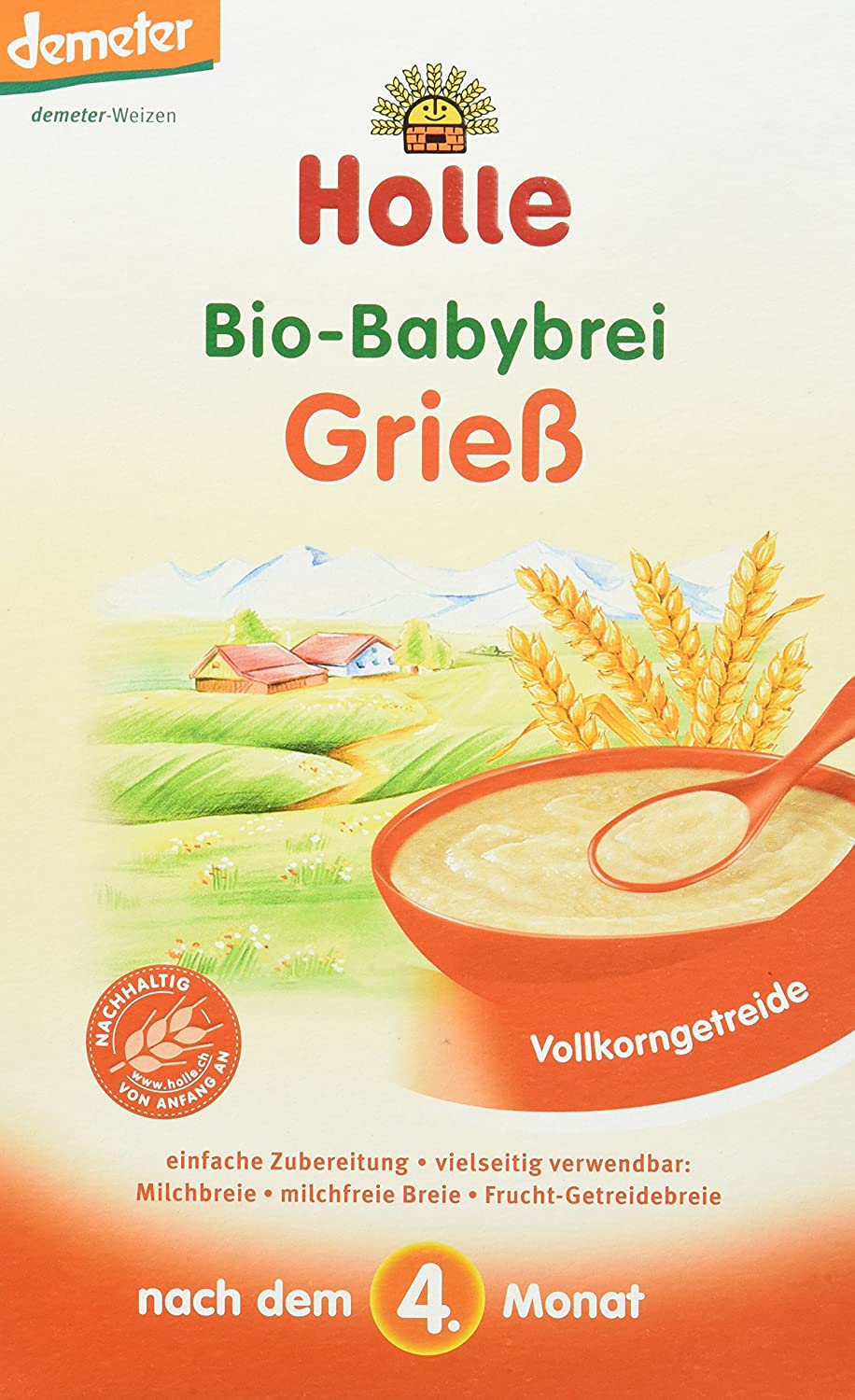Holle Bio-Babybrei Griess, 3er Pack (3 x 250 g)