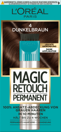 L\'ORÉAL PARIS MAGIC RETOUCH Hair root coverage of gray hair, dark brown 4, 1 pc