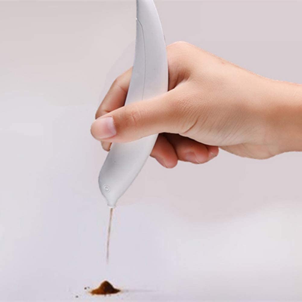 qposdr Coffee Carving Pen Electric Cake Decoration Baking Pastry Tools for Coffee Grounds, Cocoa Powder
