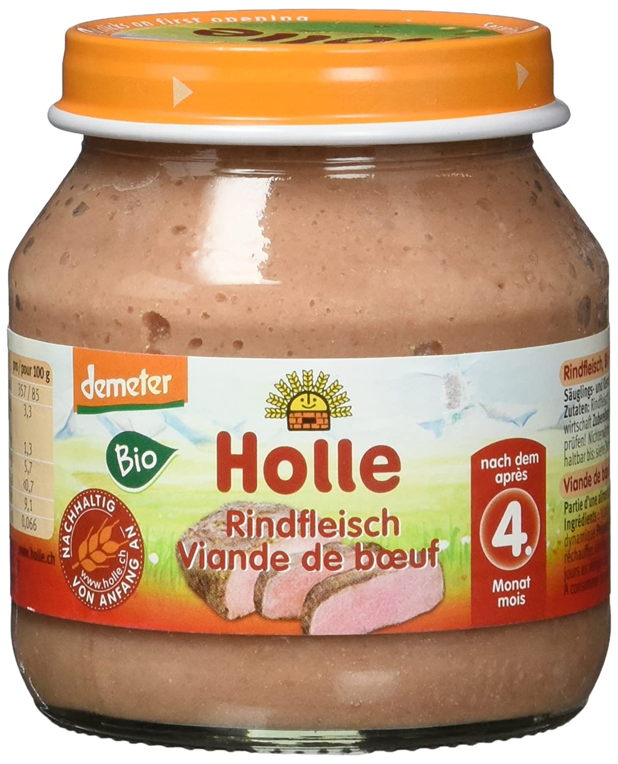 Holle Bio Rindfleisch, 6er Pack (6 x 125 g)