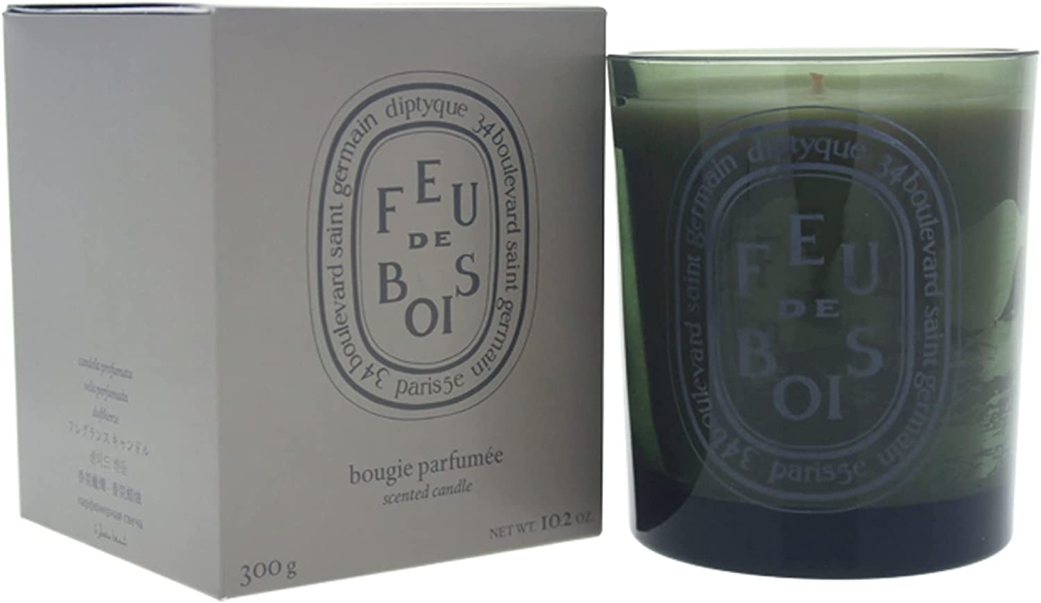 Diptyque Scented Candle – Feu de Bois (Wood Fire) – 300g/10.2oz