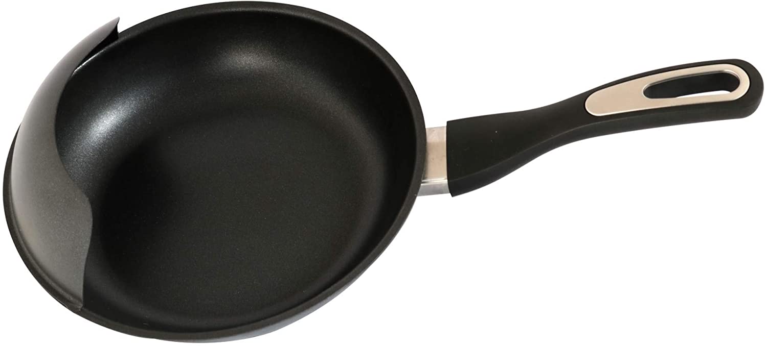 Easy Pan Sauté Pan Carbon Steel | with Drip-Off Effect, Suitable for All Hobs, up to 170° C Oven-Proof | Scratch-Resistant, PFOA-Free [Anthracite], 20 cm
