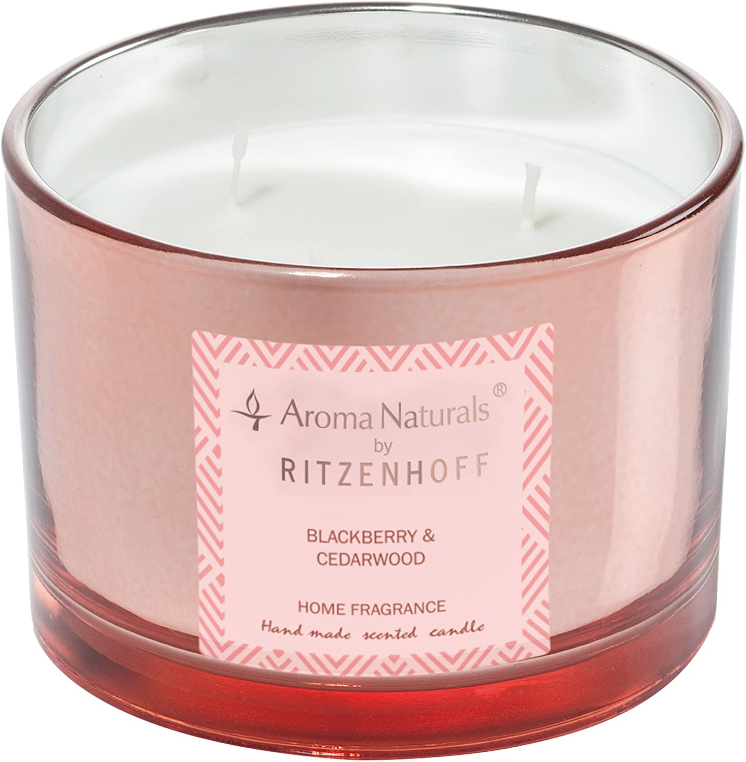 Ritzenhoff 5080004 Aroma Naturals Luxury Scented Candle In Glass – Black/Pi