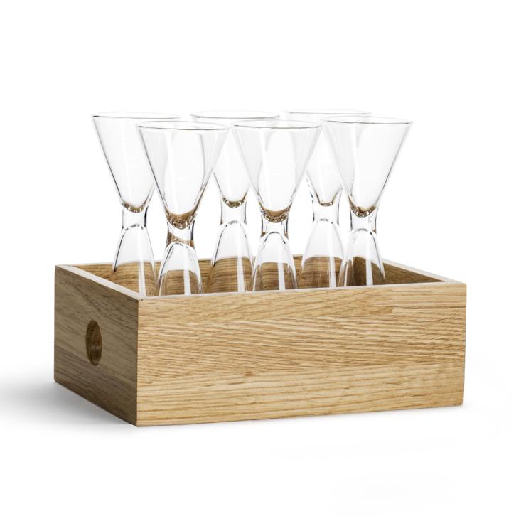 Oak Brandy Glass 6 With Box Pack