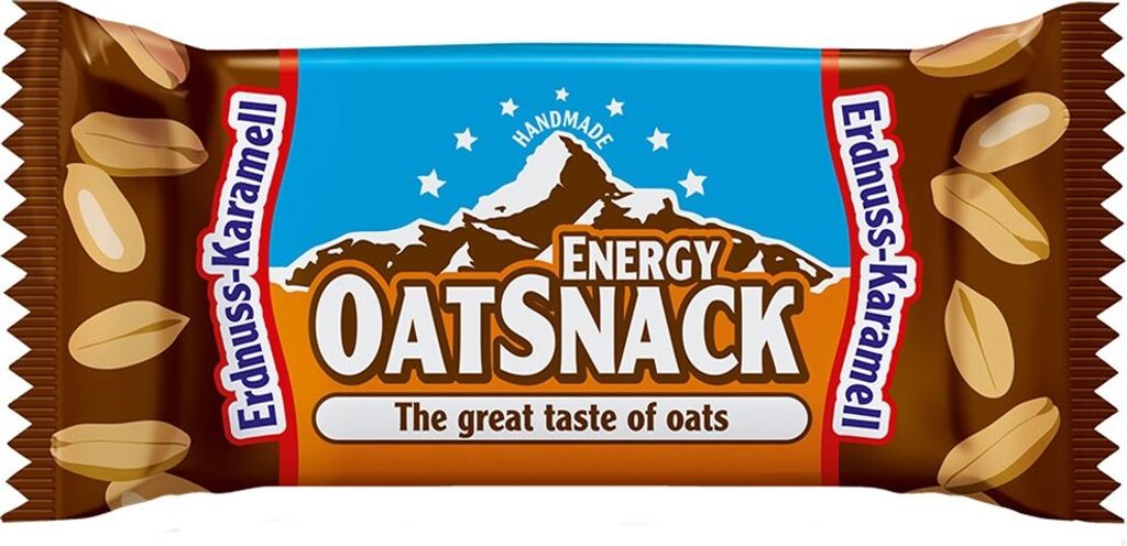 Oat Snack Riegel, 1 x 65 g Riegel, Geschmack: Erdnuss Karamell