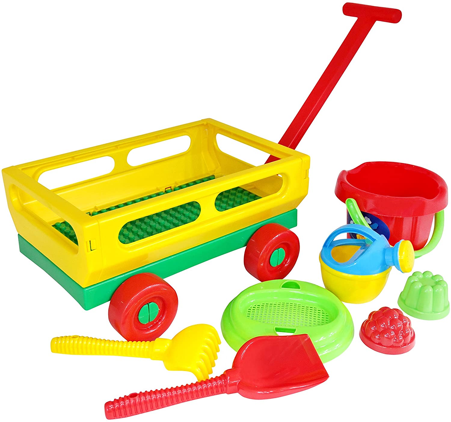 Wader Quality Toys Hand Truck With Bucket Set, Set Of 8 (No. 497)