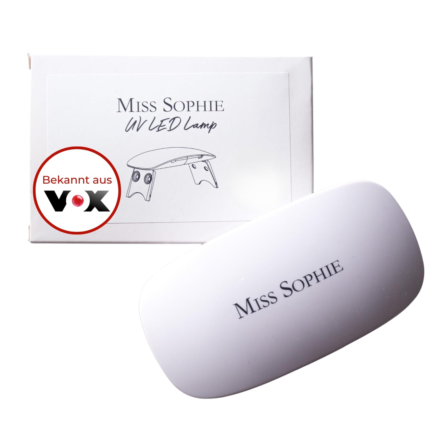 Original Miss Sophie UV LED Lamp, Nail Lamp for UV Gel Nail Foils, UV Lamp Nails, Portable Nail Dryer with USB Cable, 60s/120s Timer, Ideal for Home, Nail Studio & Travel