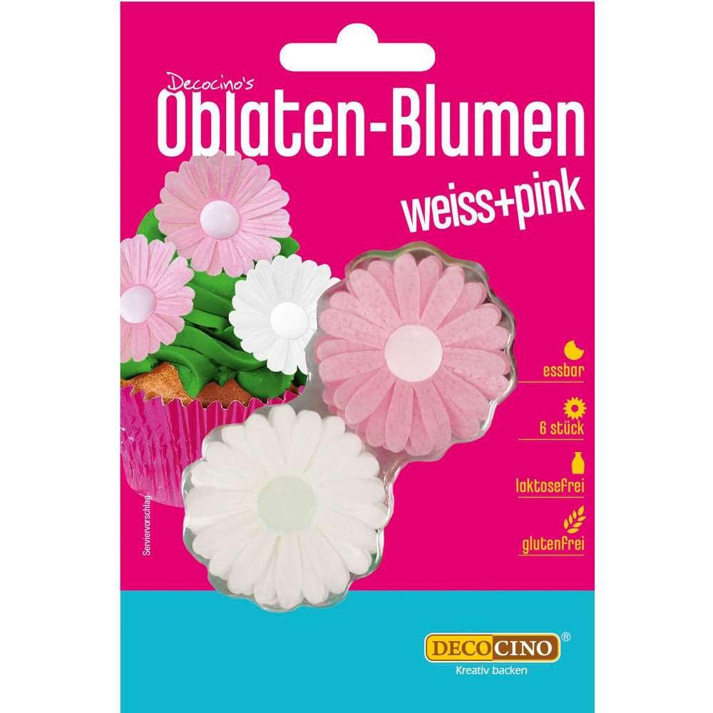 Wafer flowers, pink/white