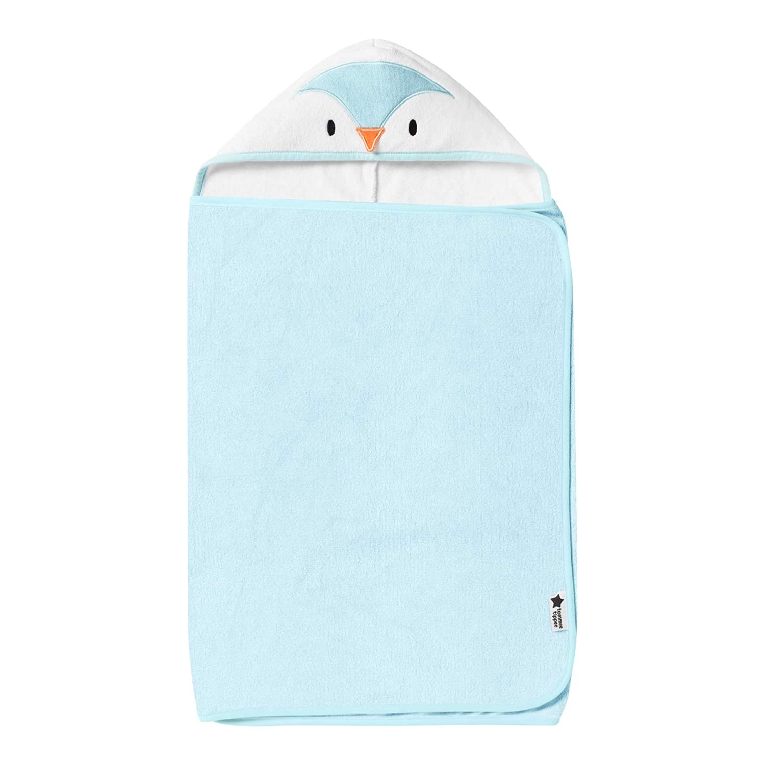 Tommee Tippee Hug n Dry Baby Toddler Hooded Bath Towel 6-48 Months  blue