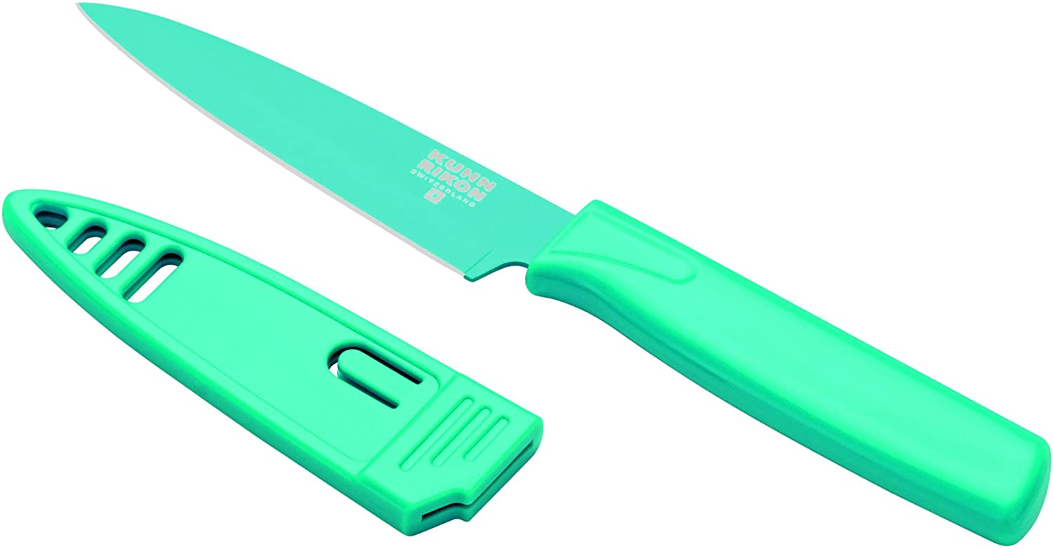 Kuhn Rikon Colori 22816 Knife Vegetable Knife 1 Peeling Knife Blade Guard – Black