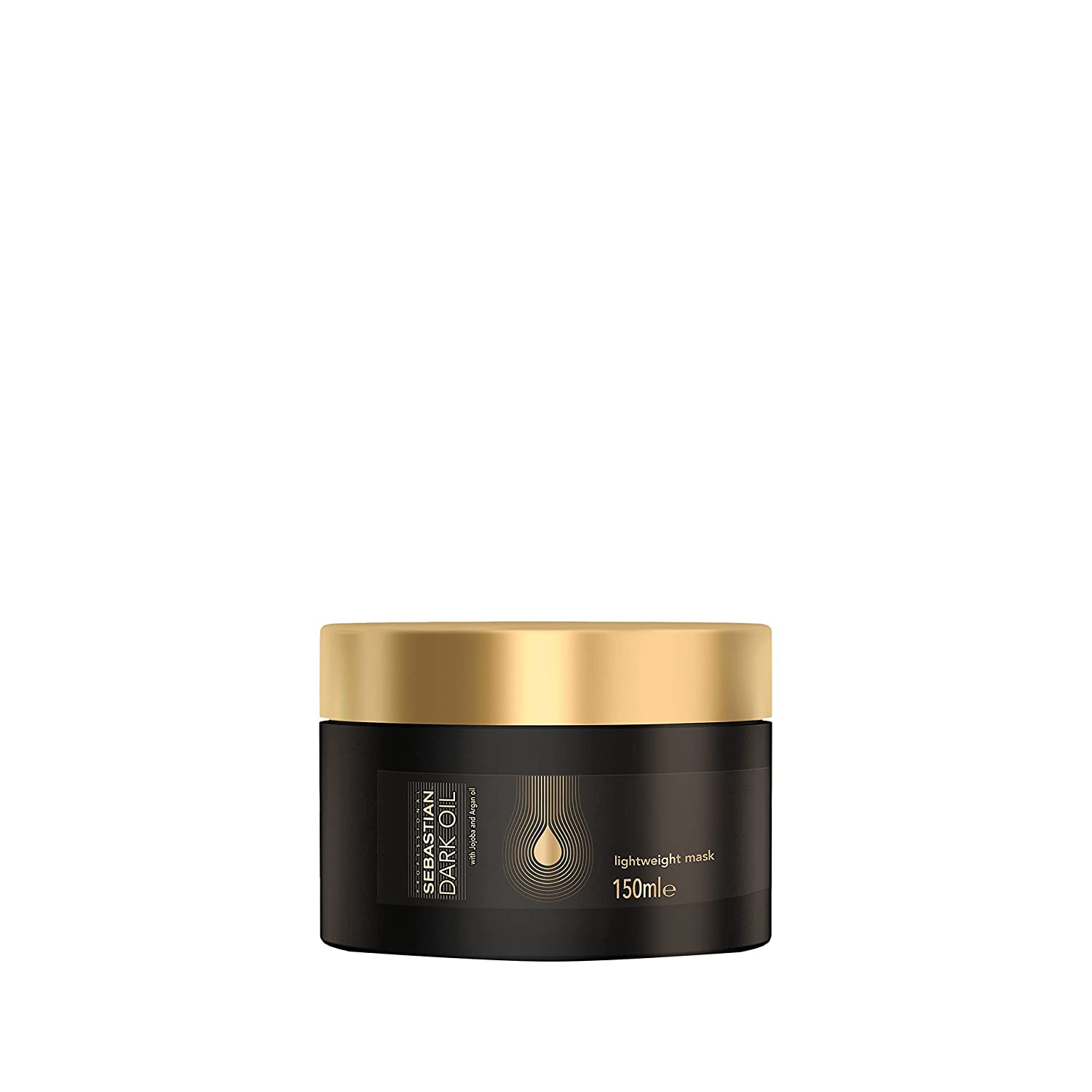 Sebastian Professional Dark Oil Weightless Mask | Smooths and Nourishes | Maintains Volume | For All Hair Types, 150 ml, colour ‎no