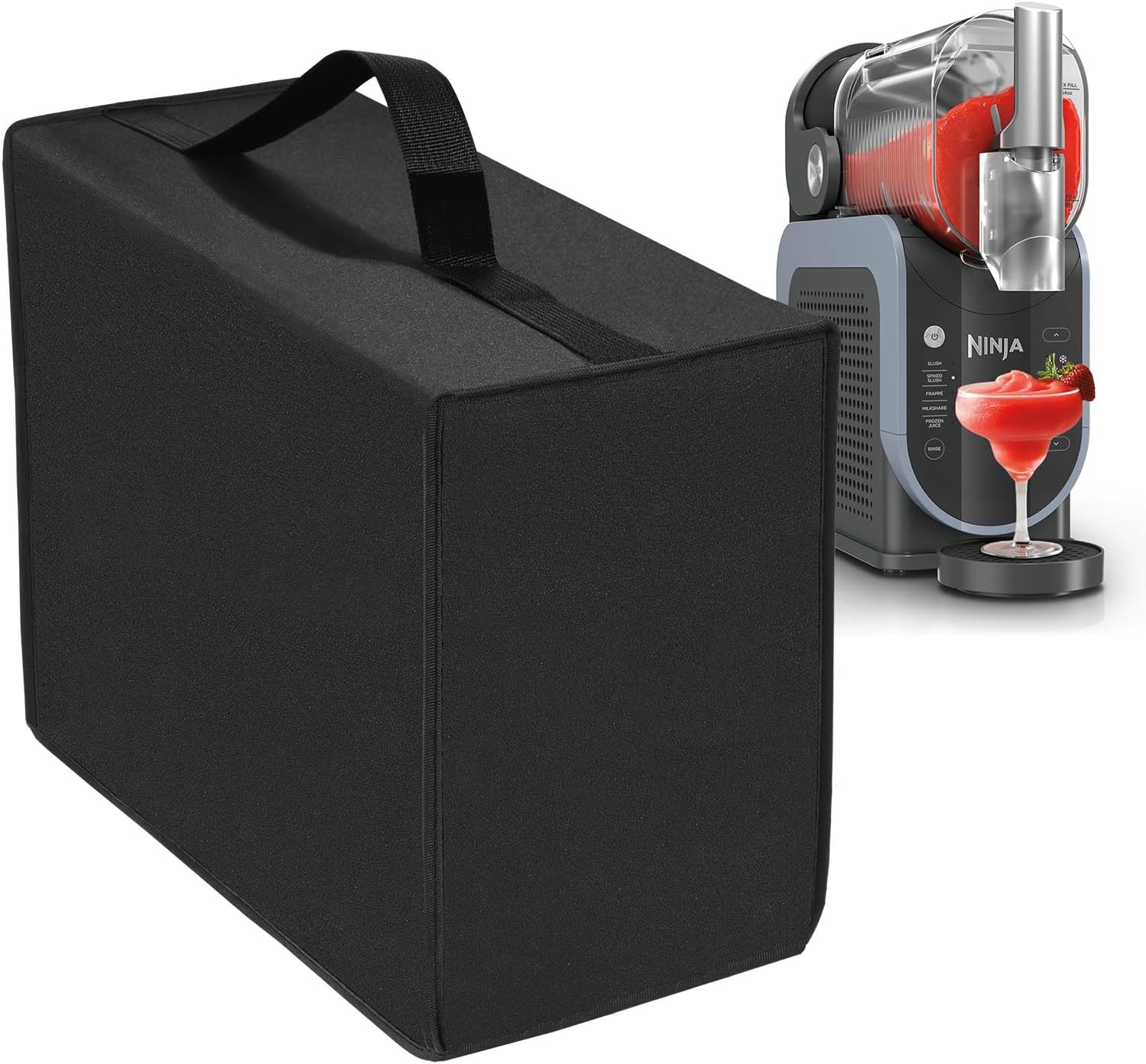 NUENSS-ROR Slushie Machine Cover for Ninja FS301C Heavy Duty Thickened Waterproof Black Nylon Oxford