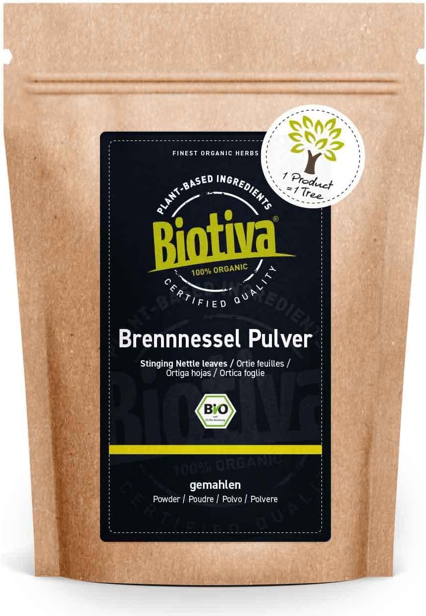 Biotiva Nettle Leaf Powder Organic 1 Pack (1 x 500 g) - Nettle Powder