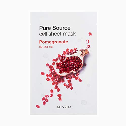 MISSHA Pure Source Cell Sheet Mask Pomegranate Face Mask Korean Cosmetics 21 g / 1 piece