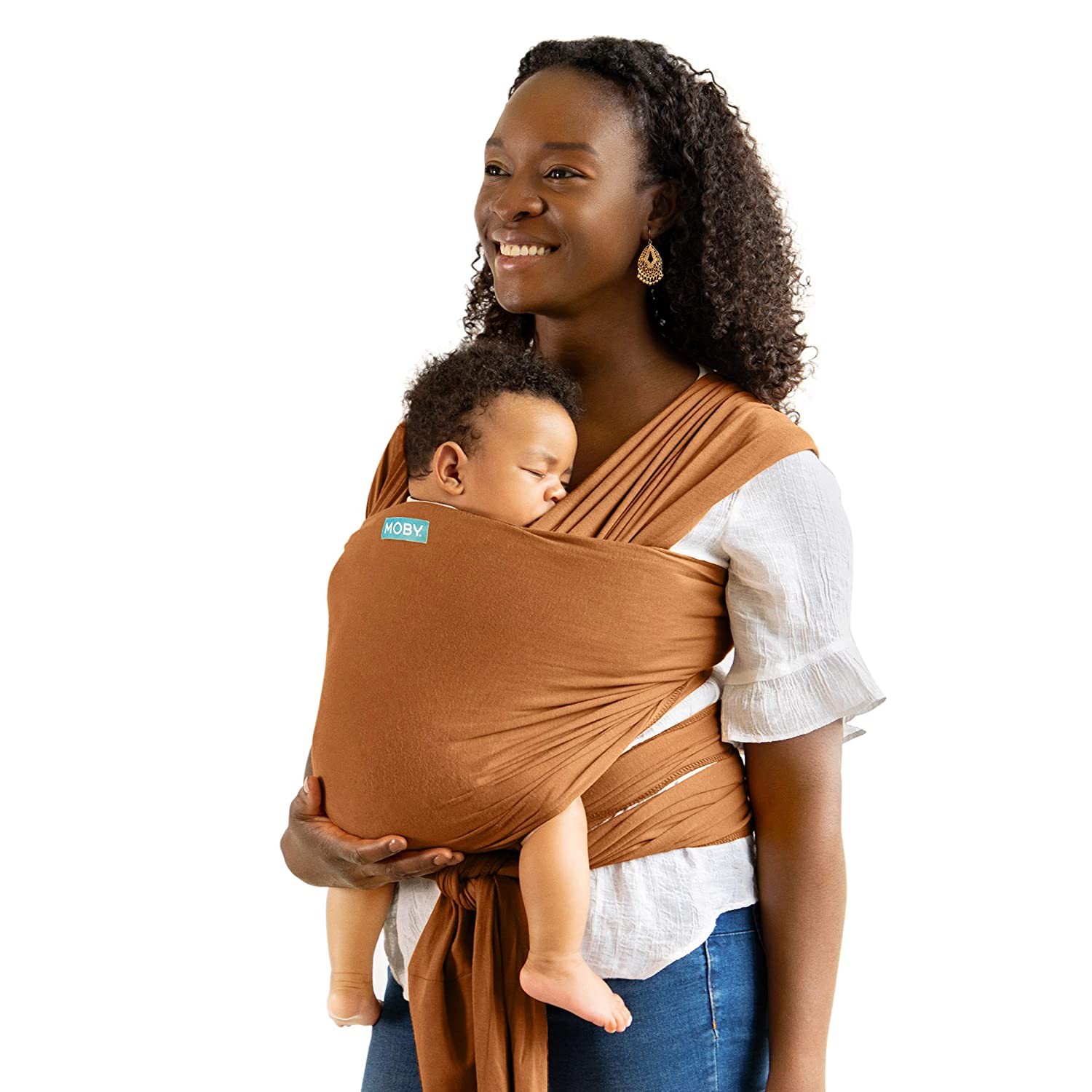 Moby Wrap Evolution Elastic Baby Sling caramel