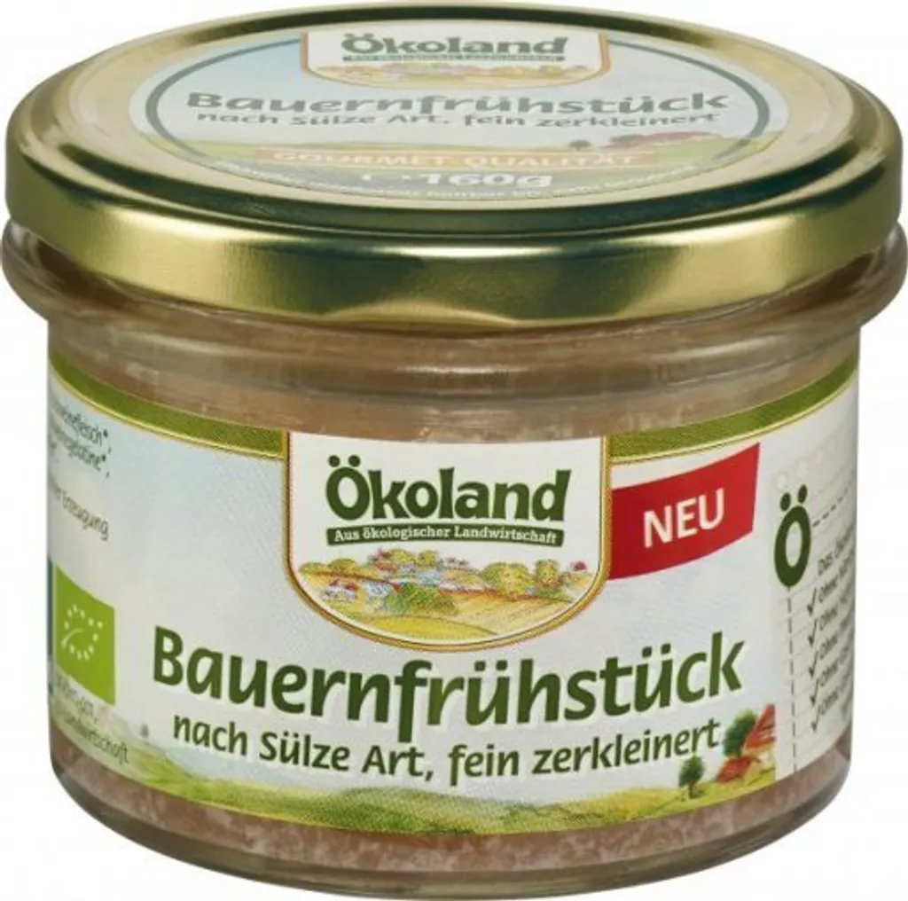 Ökoland Bauernfrühstück nach Sülze Art fein zerkleinert in Gourmet-Qualität -- 160g