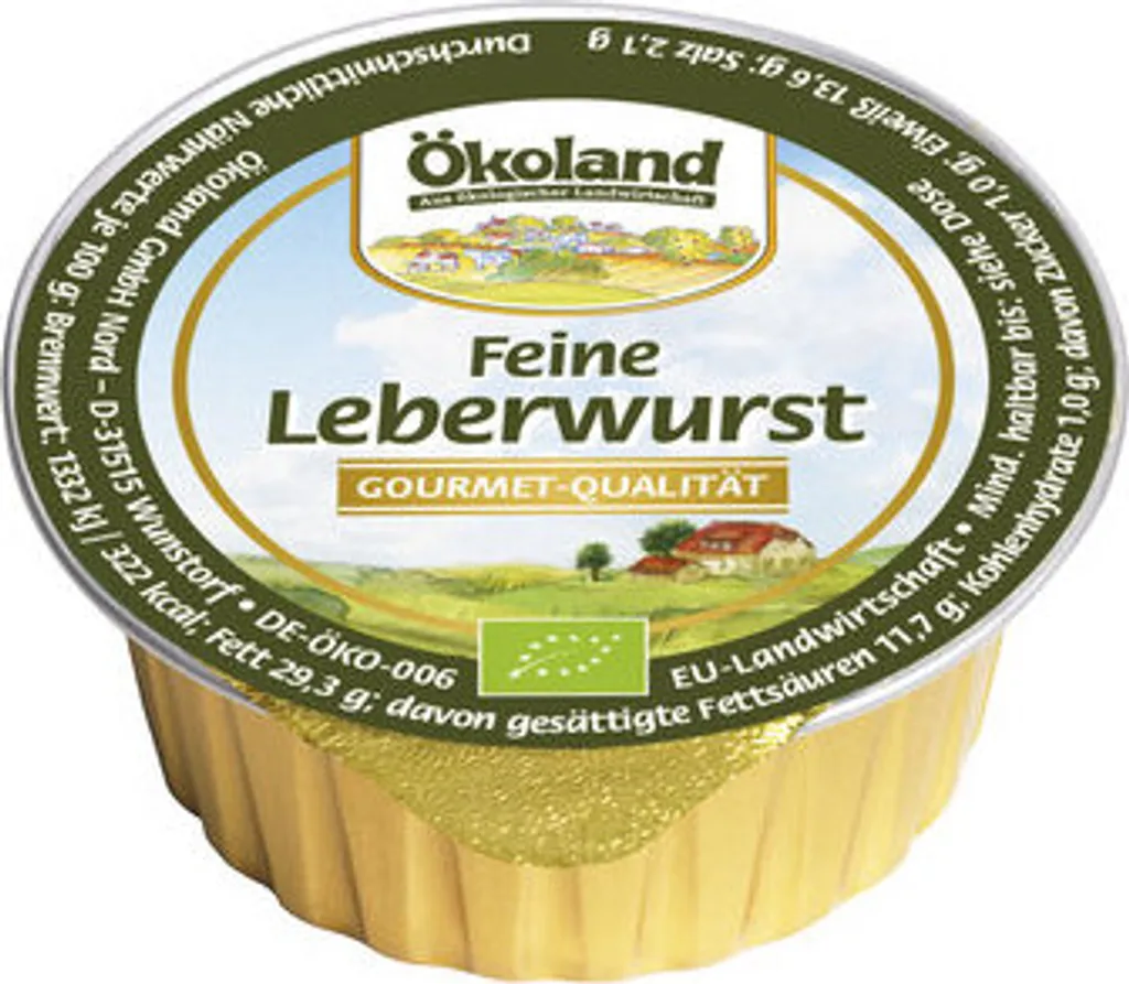 Ökoland Feine Leberwurst in Gourmet-Qualität -- 50g