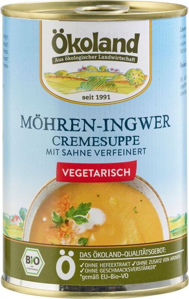 Ökoland Carrot and Ginger Cream Soup -- 400g x 6 - 6-pack