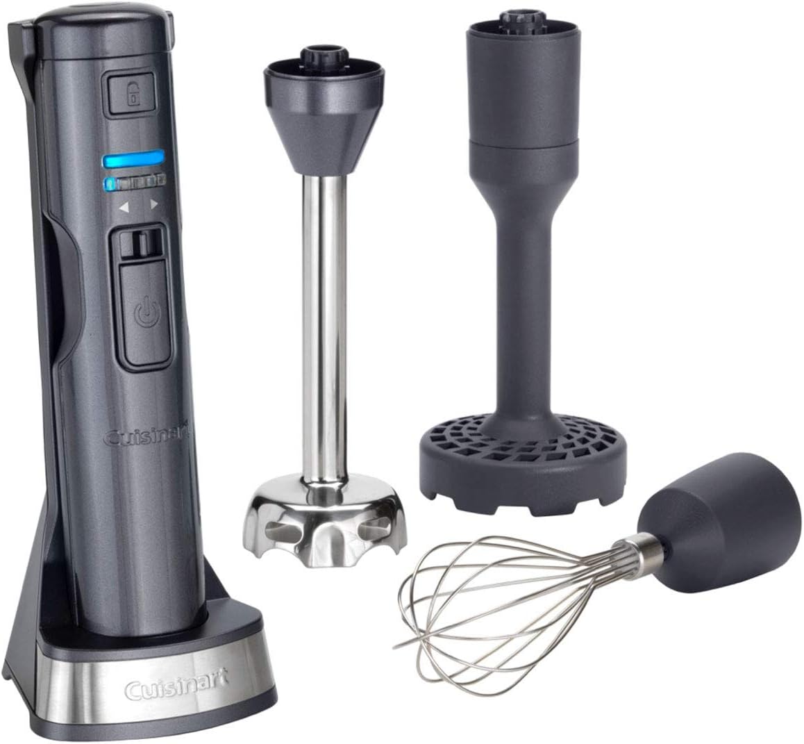 Cuisinart Style Collection CSB300BU Wireless 3-in-1 Hand Blender | Midnight Grey