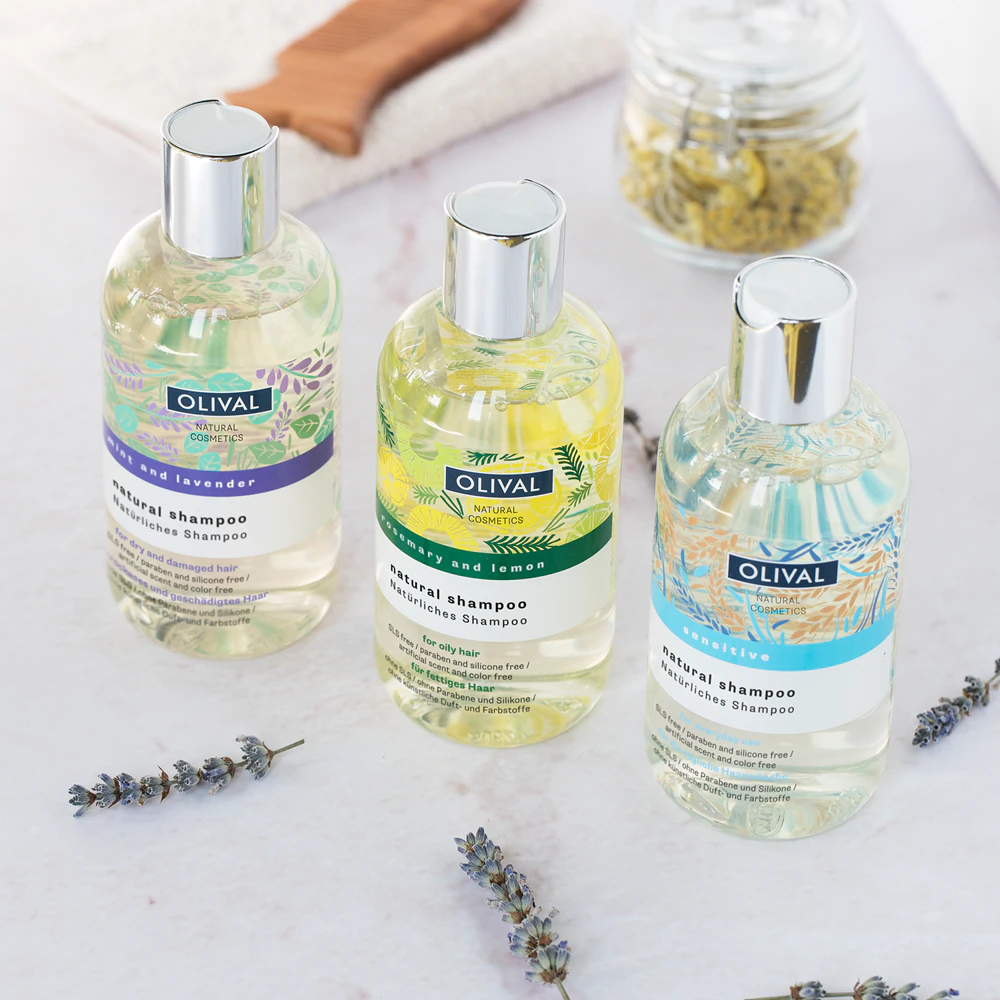 Olival Natural Mint and Lavender natural shampoo for dry and damaged hair