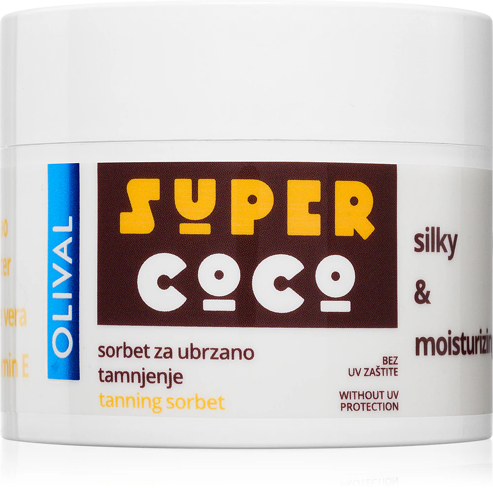 Olival SUPER Coco moisturizing body sorbet for faster tanning