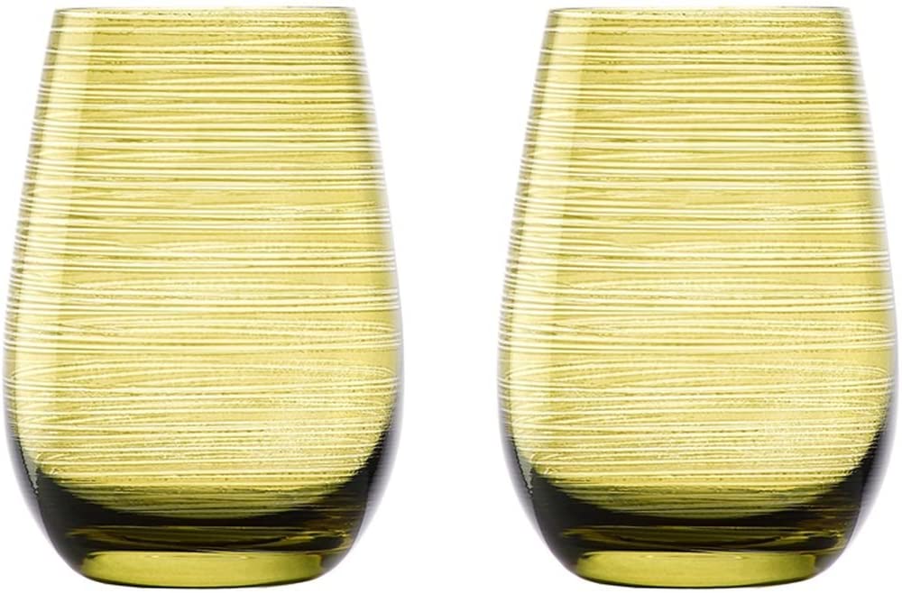 TAMLED Olive Drinking Glass Twister Set